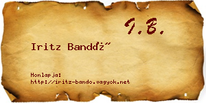 Iritz Bandó névjegykártya